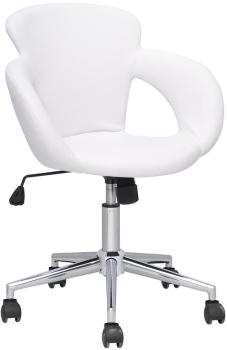 Tabouret à roulettes / de travail blanc M-65335-1