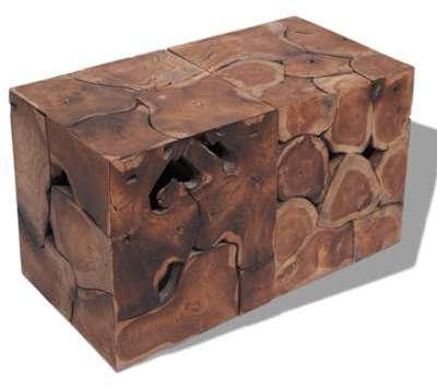 VidaXL Tabourets/Table basse Teck massif