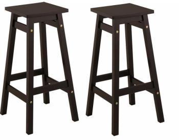 Lot de 2 Tabourets Pin Massif