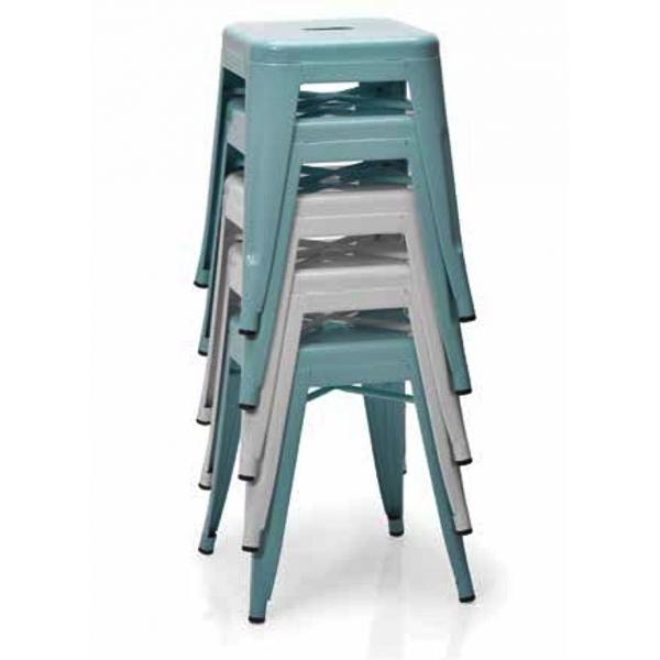 TABOURET EN ACIER EMPILABLE 45cm GAUGUIN
