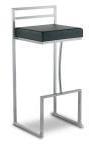 Tabouret inox de bar design hauteur assise 76 cm D