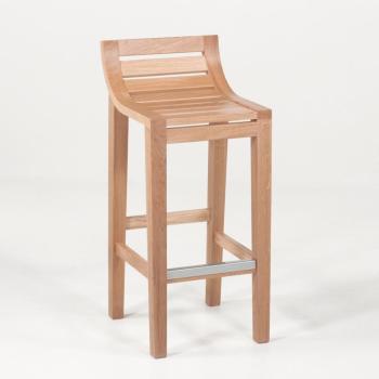 Tabouret de bar ou snack contemporain en bois mass