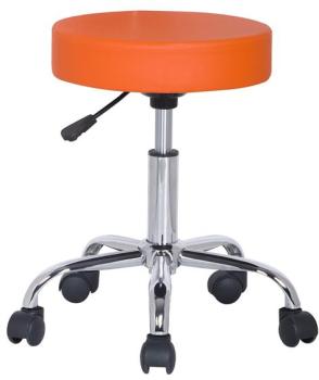 Tabouret à roulettes / de travail orange M-95027/