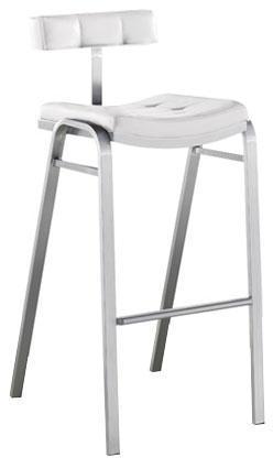 Tabouret de cuisine en inox brossé, hauteur assise