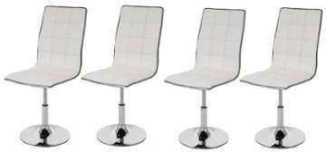Lot de 4 chaises de salle à manger hauteur réglabl