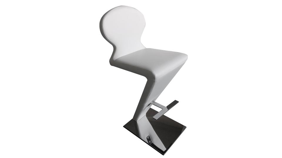 Tabouret de cuisine design en cuir simili, assise