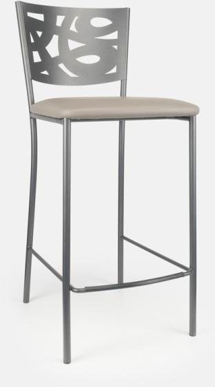 Tabouret snack contemporain en synthétique et méta