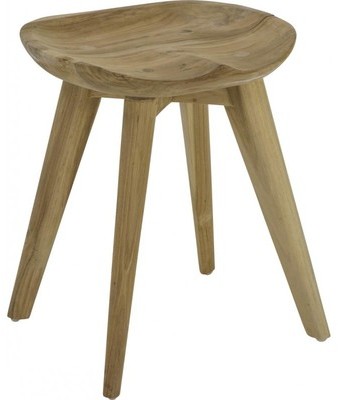 Tabouret en Teck design D38xH47cm