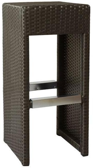 CRE-A05 Tabouret haut de terrasse tressage pvc