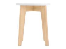 Linus, tabouret, pin et blanc