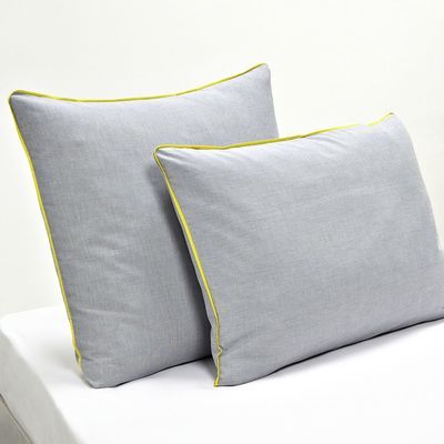 Taie doreiller imprimé effet Chambray, Trame - La
