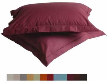 2 Taies doreiller coton percale 80fils/m² Sensei