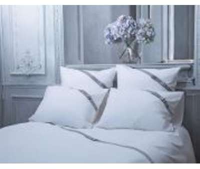 Taie d oreiller Bow Tie blanc percale 65x65 Taie d oreiller Bow Tie blanc