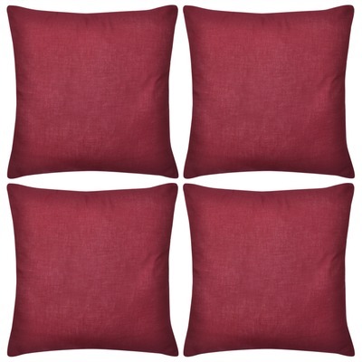 VidaXL 4 housses de coussin en coton 40 x cm Borde