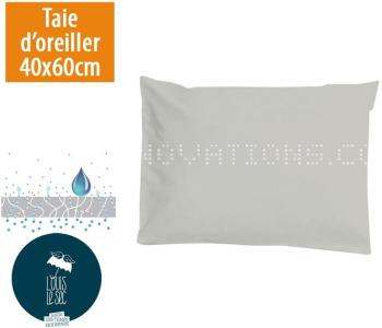 Taie doreiller imperméable 40x60cm - Grey Wood