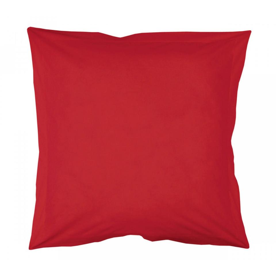 Taie dOreiller Rouge 63x63 Douceur DIntérieur
