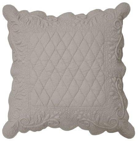 Taie doreiller boutis uni taupe LOVE