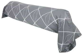 Taie de traversin 140x43 cm 100 coton FOREVER GRIS Taie de traversin 140x43 cm