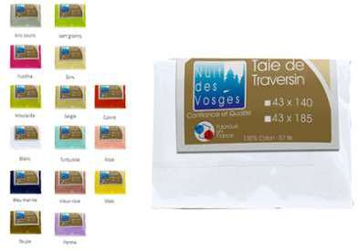 Taie traversin 100 coton grand teint cotoval 185x43 Taie traversin 100 coton grand