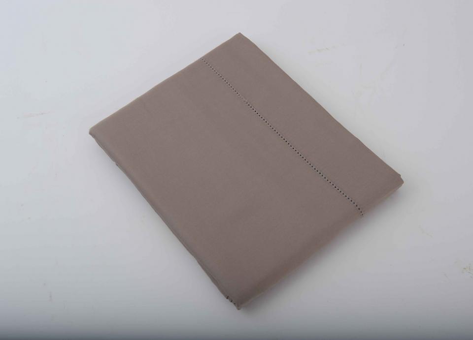 Salomé Prestige Taie de traversin Uni Taupe Satin