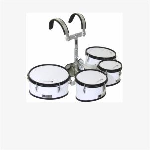 DIMAVERY MT-430 Marching Drum Set, white