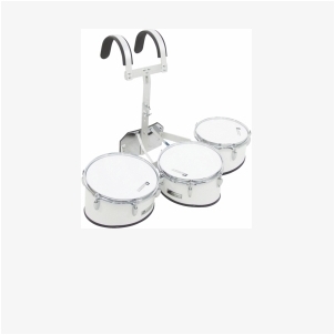 DIMAVERY MT-330 Marching Drum Set, white