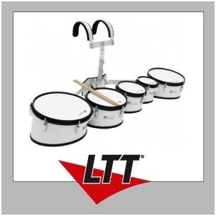 DIMAVERY MT-530 Marching Drum Set, white