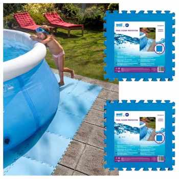 Dalle de protection de sol piscine Gré (lot de 9 p