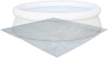 Tapis de sol gris 330 x 330 cm pour piscine ronde hors Tapis de sol gris 330 x 330
