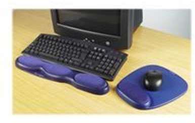 Eco Gel Bleu Repose-poignets pour Clavier couleur bleu Eco Gel Bleu Repose-poignets