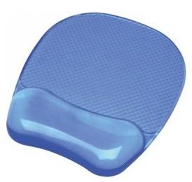 Tapis de souris repose poignet Crystal Gel bleu