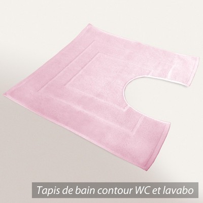 Tapis de bain contour WC et lavabo 60x60 cm FLAIR Rose Tapis de bain contour WC et