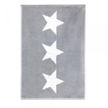 Tapis de bain 50x70 cm 100 coton 700 g m2 STARS Gris Tapis de bain 50x70 cm 100