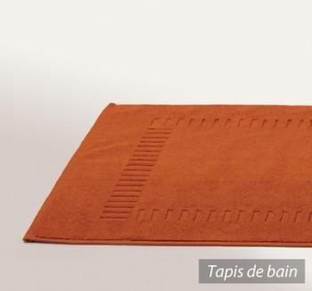 Tapis de bain 50x70 cm PURE Orange Safran 700 g m2 Tapis de bain 50x70 cm PURE