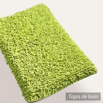 Tapis de bain 50x80 cm CHENILLE Pistache 1800 g m2 Tapis de bain 50x80 cm CHENILLE