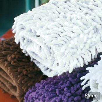 Tapis de bain 50x80 cm CHENILLE Blanc 1800 g m2 Tapis de bain 50x80 cm CHENILLE