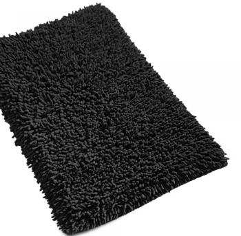 Tapis de bain 50x80 cm CHENILLE Noir 1800 g m2 Tapis de bain 50x80 cm CHENILLE