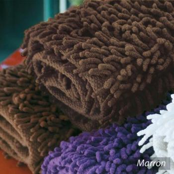 Tapis de bain 50x80 cm CHENILLE Marron 1800 g m2 Tapis de bain 50x80 cm CHENILLE