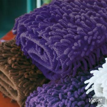 Tapis de bain 50x80 cm CHENILLE Violet 1800 g m2 Tapis de bain 50x80 cm CHENILLE