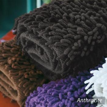 Tapis de bain 50x80 cm CHENILLE Anthracite 1800 g m2 Tapis de bain 50x80 cm CHENILLE