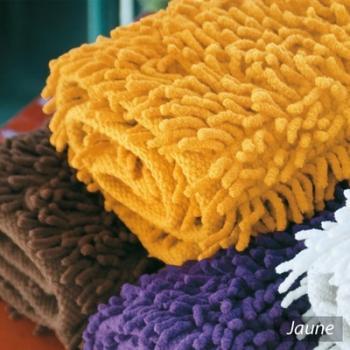 Tapis de bain 50x80 cm CHENILLE Jaune 1800 g m2 Tapis de bain 50x80 cm CHENILLE