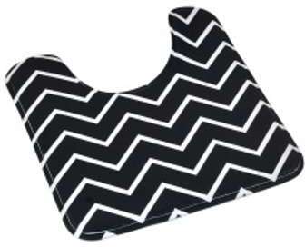 Tapis contour WC Black and White Noir Tapis contour WC Black and