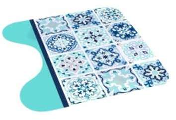 Tapis contour WC Tilès Bleu Tapis contour WC Tilès Bleu