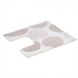 Tapis contour WC Pois Taupe Tapis contour WC Pois Taupe