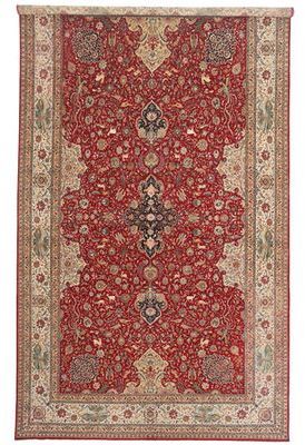 Tapis Tabriz 50 raj signé: Torabi 378x660 Tapis Pe