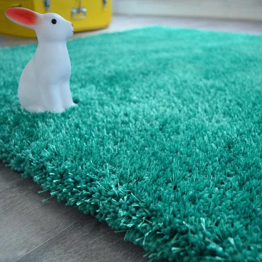 Tapis Sunny Shaggy poils longs Bleu turquoise - 12