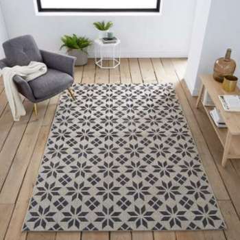 Tapis tissé plat carreaux de ciment, Iswik - La Re