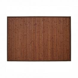 Tapis bambou (170 cm) Damier Chocolat