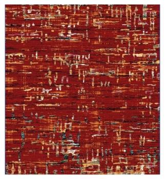 Tapis de salon rouge design KYLE