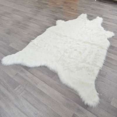 Tapis Peau de bête - Imitation Ours - White - 120